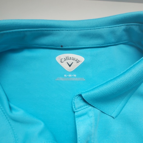 Callaway Opti-Dri Polo Golf Short Sleeve Shirt Size XL Light Blue ***Flawed*** - Picture 4 of 6